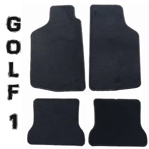 B-Ware Fußmatten schwarz für VW Golf I 1 Rand schwarz 4 teilig Beliebt