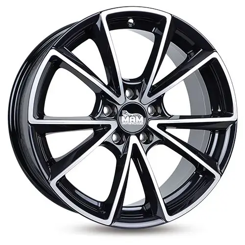 Highlight MAM WHEELS MAM A5 schwarz frontpoliert 8.0Jx18 5x112 ET35