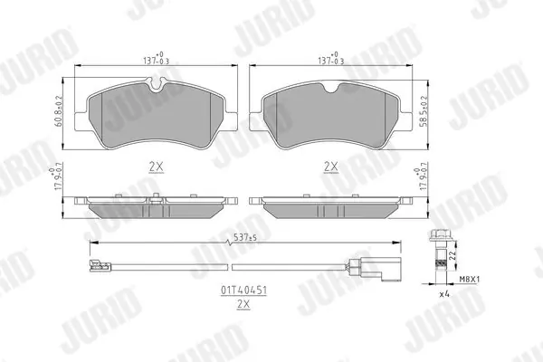 Knallerangebot JURID Bremsbelagsatz, Scheibenbremse (573835J) KFZ-6958570